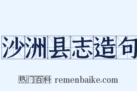 沙洲县志造句是什么意思的图片
